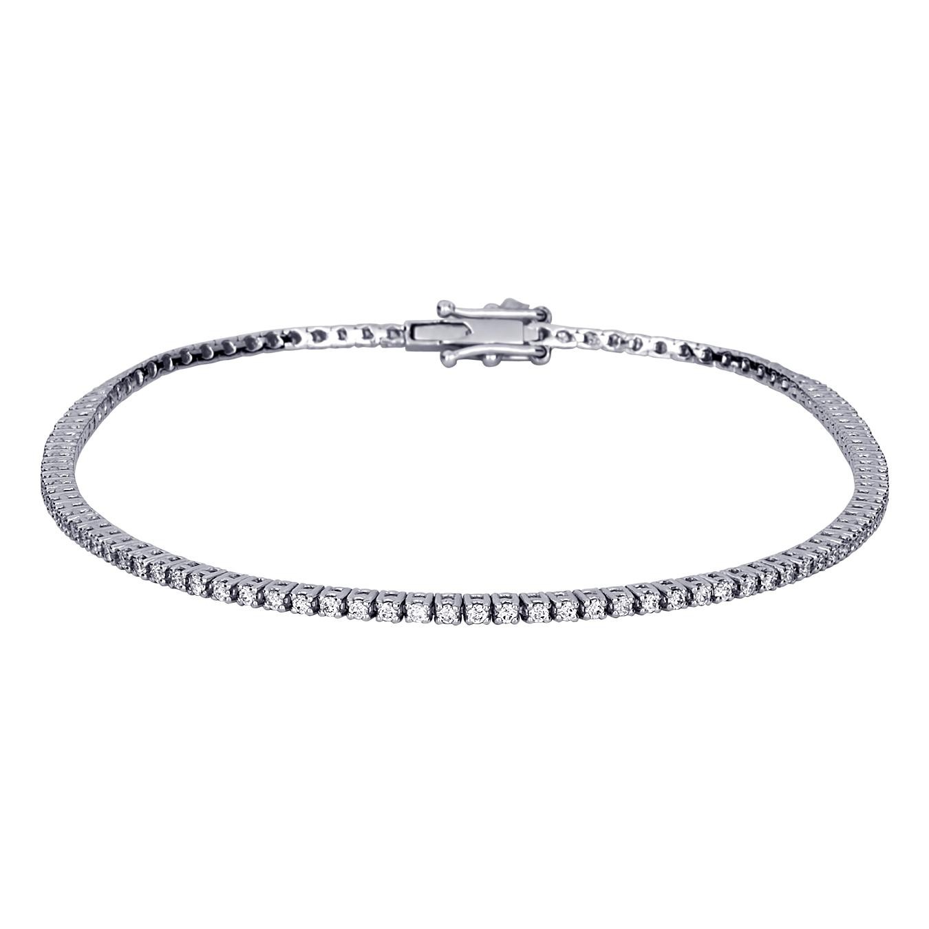 Βραχιόλι ριβιέρα (tennis bracelet)  με διαμάντια - μπριγιάν συνολικού βάρους 2.37ct, ποιότητας G/VS, σε λευκόχρυσο 18 καρατίων