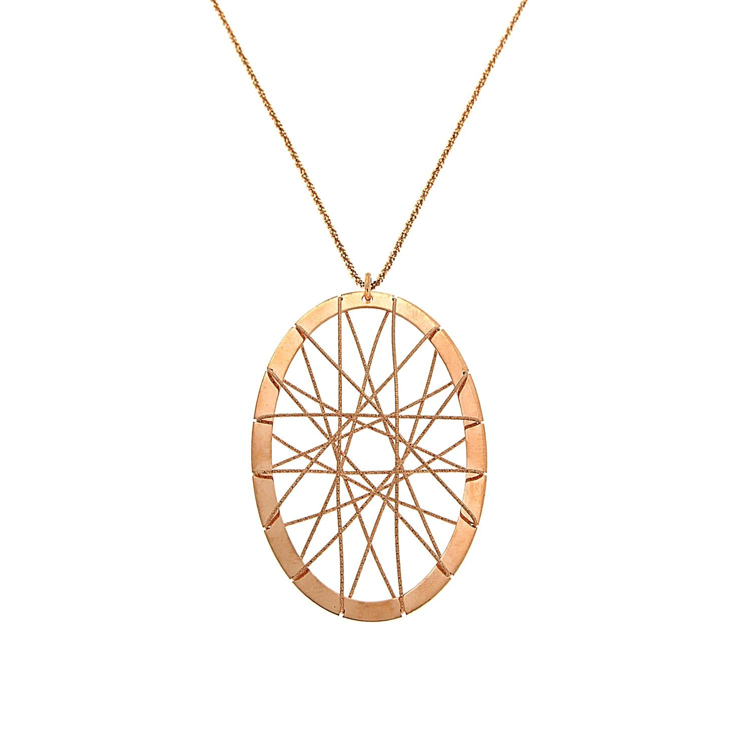 Κολιέ Glimmer collection oval rose gold